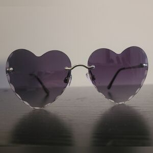 Frye and Co. Heart Sunglasses with Beveled Edge, retail $68